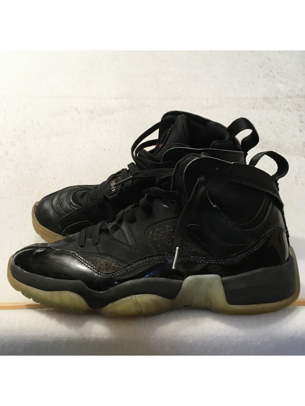 Nike Men's Air Jordan Jumpman Two Trey Black Patent Leather Sneakers DO1925-003